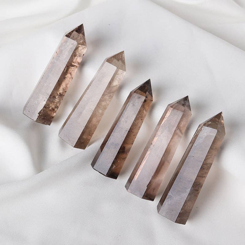 Smoky Quartz crystal Obelisk Tower Point Generator