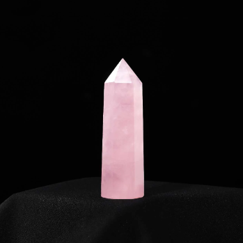 Natural Rose Quartz Crystal Obelisk Tower Point