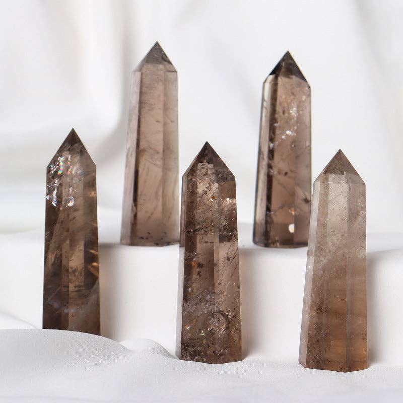 Smoky Quartz crystal Obelisk Tower Point Generator
