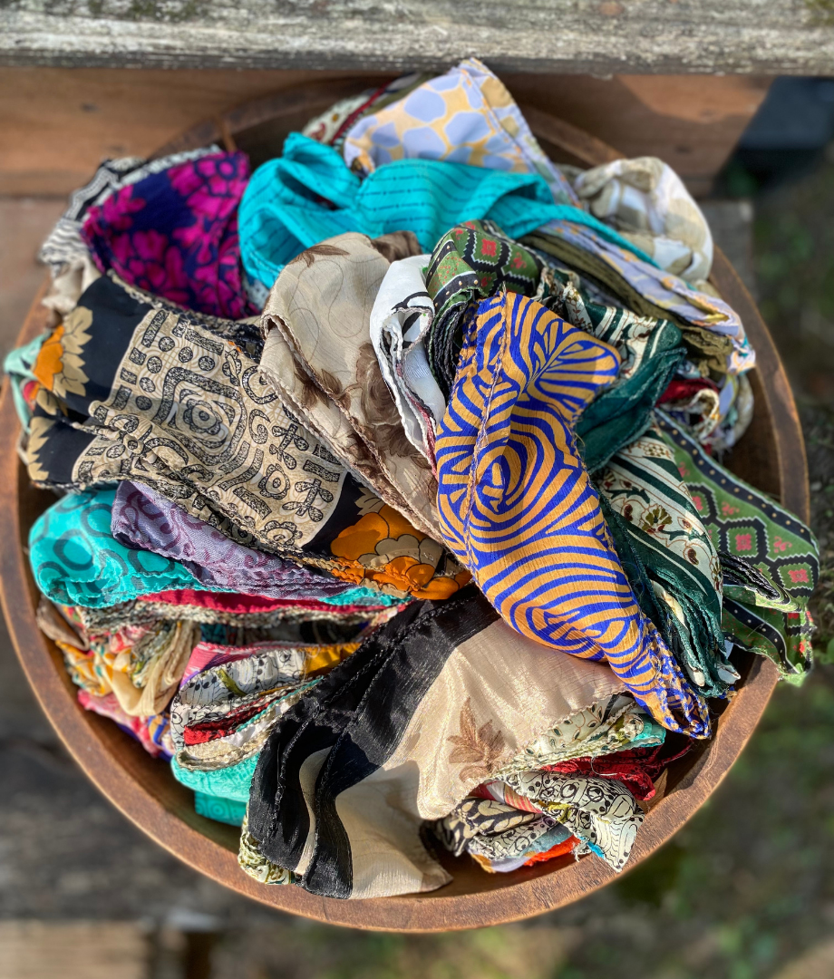 Fair Trade Silk Headband | Recycled Silk Sarees Made in India Unique