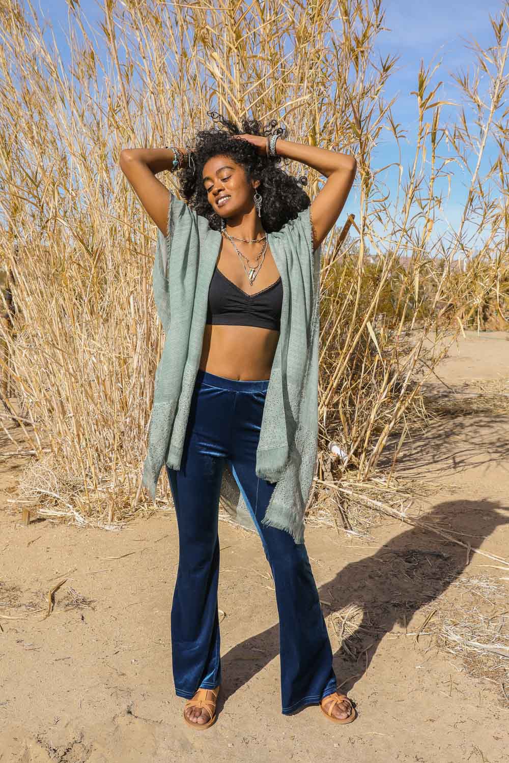 Sequin Detailed Kimono – Frayed Edges & Boho Vibes