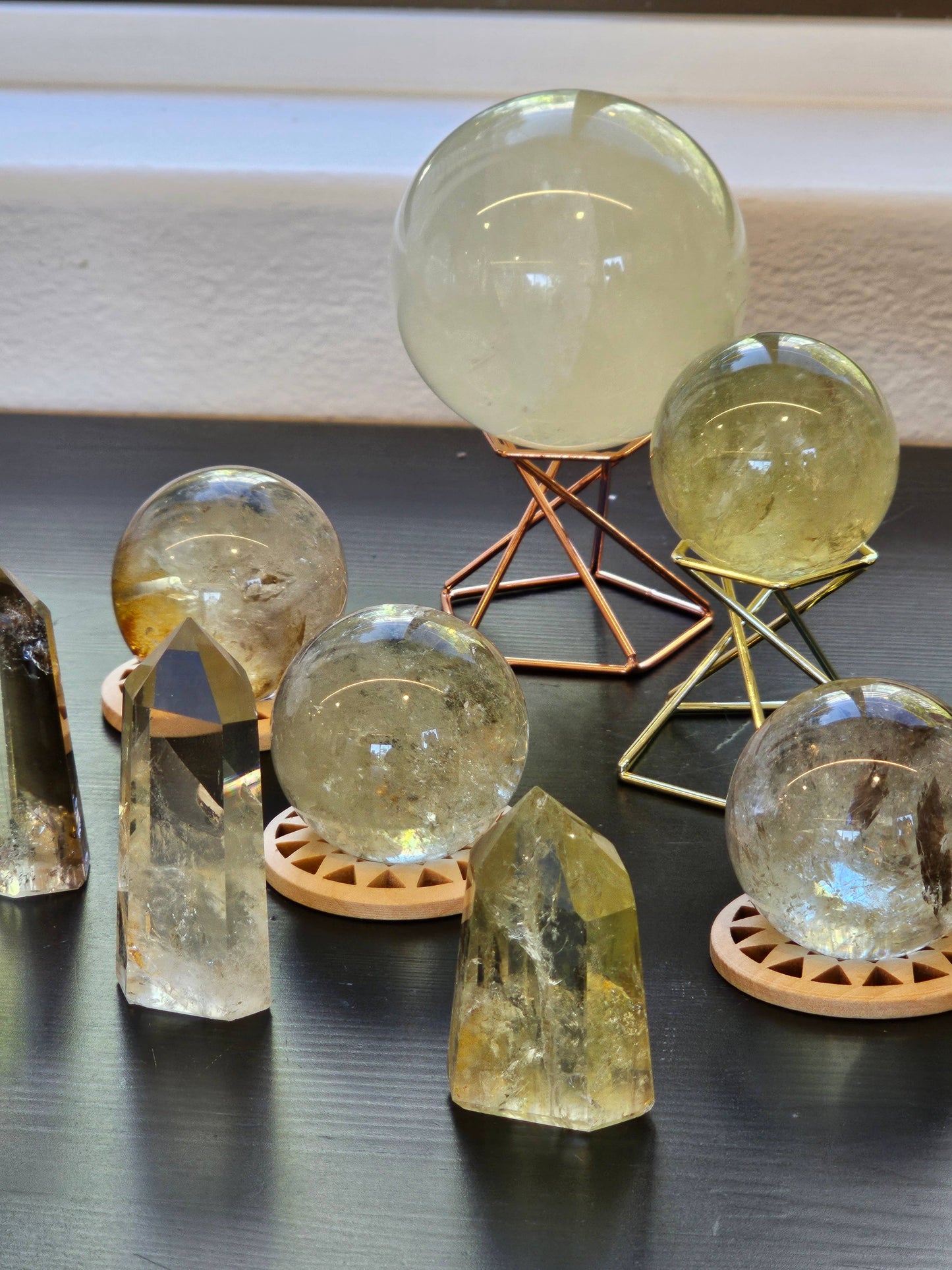 AAA Natural Brazilian Citrine Crystal Obelisk Tower Point