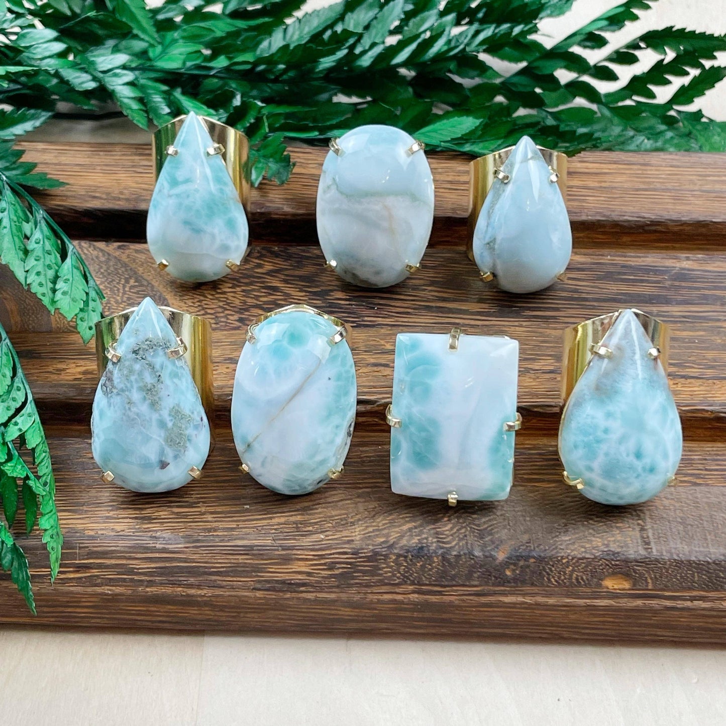 Larimar Shape Statement Cuff Ring