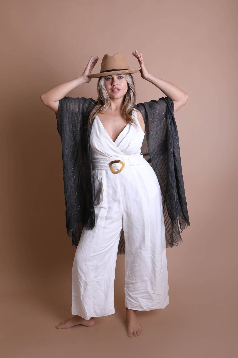Vacation Ready Kimono 🌴 - Pencil Stripe & Lurex Lined