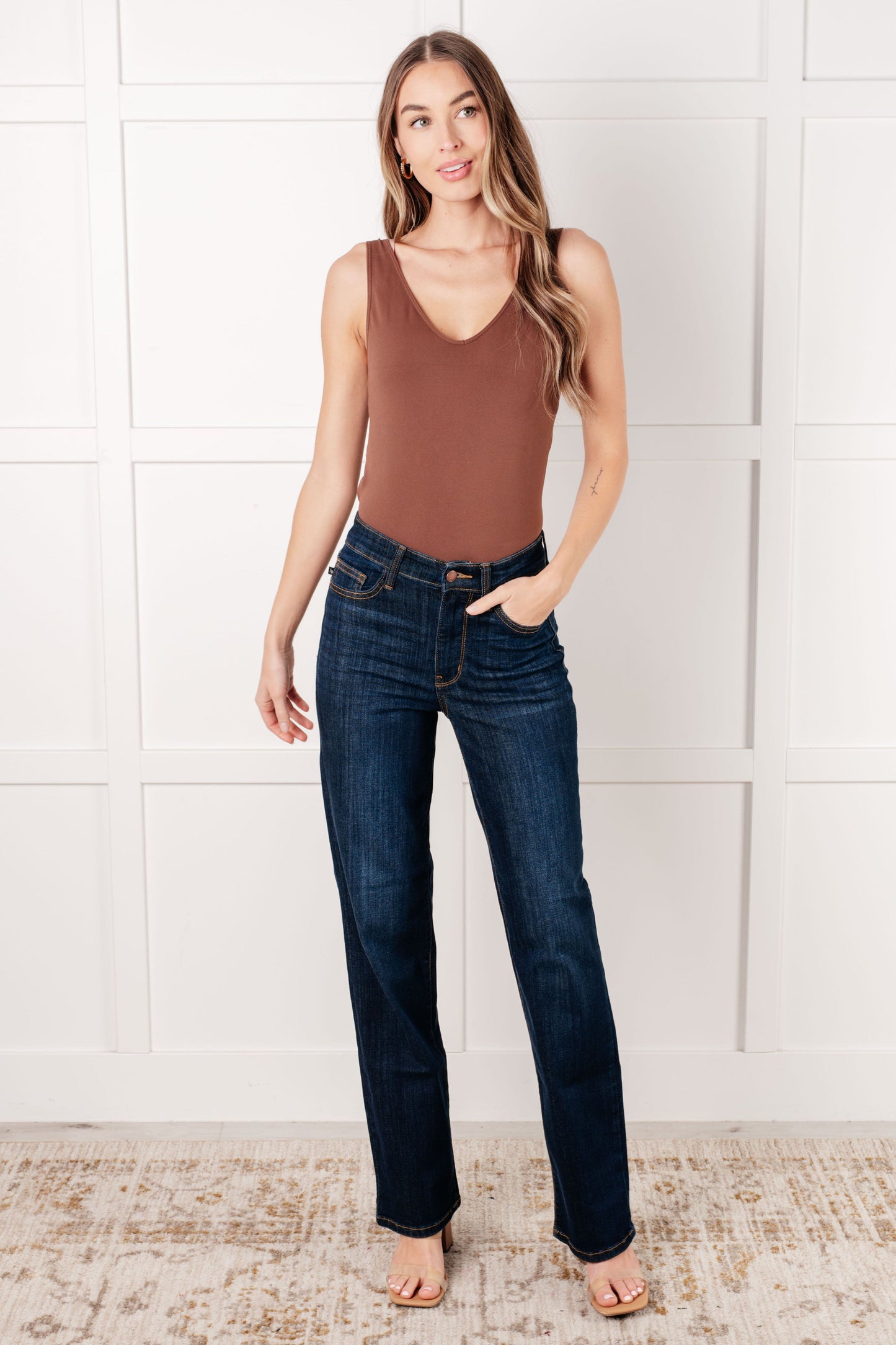 Judy Blue - Alaina High Rise Classic Straight Jeans
