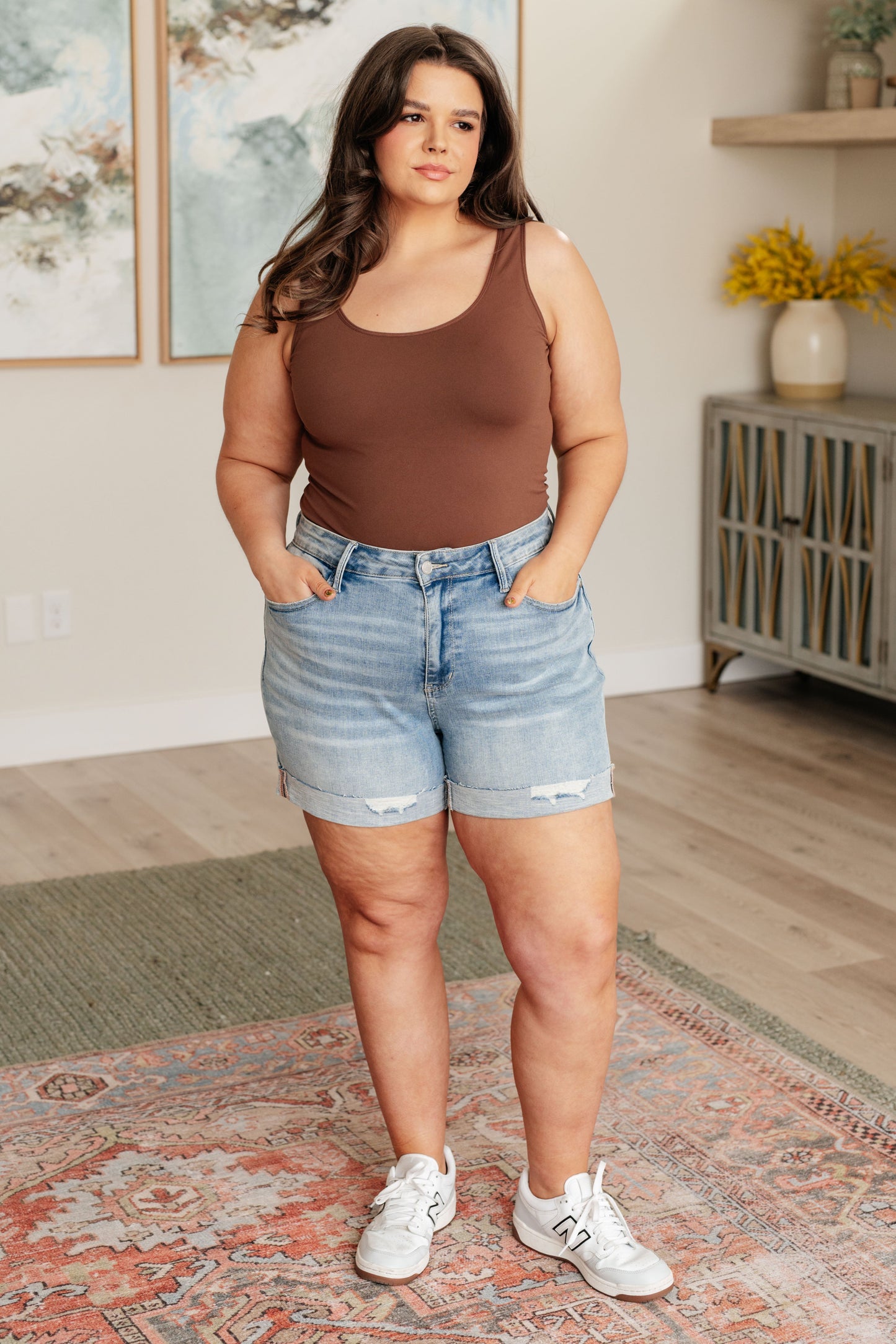 Judy Blue - Darlene High Rise Distressed Cuffed Cutoff Shorts