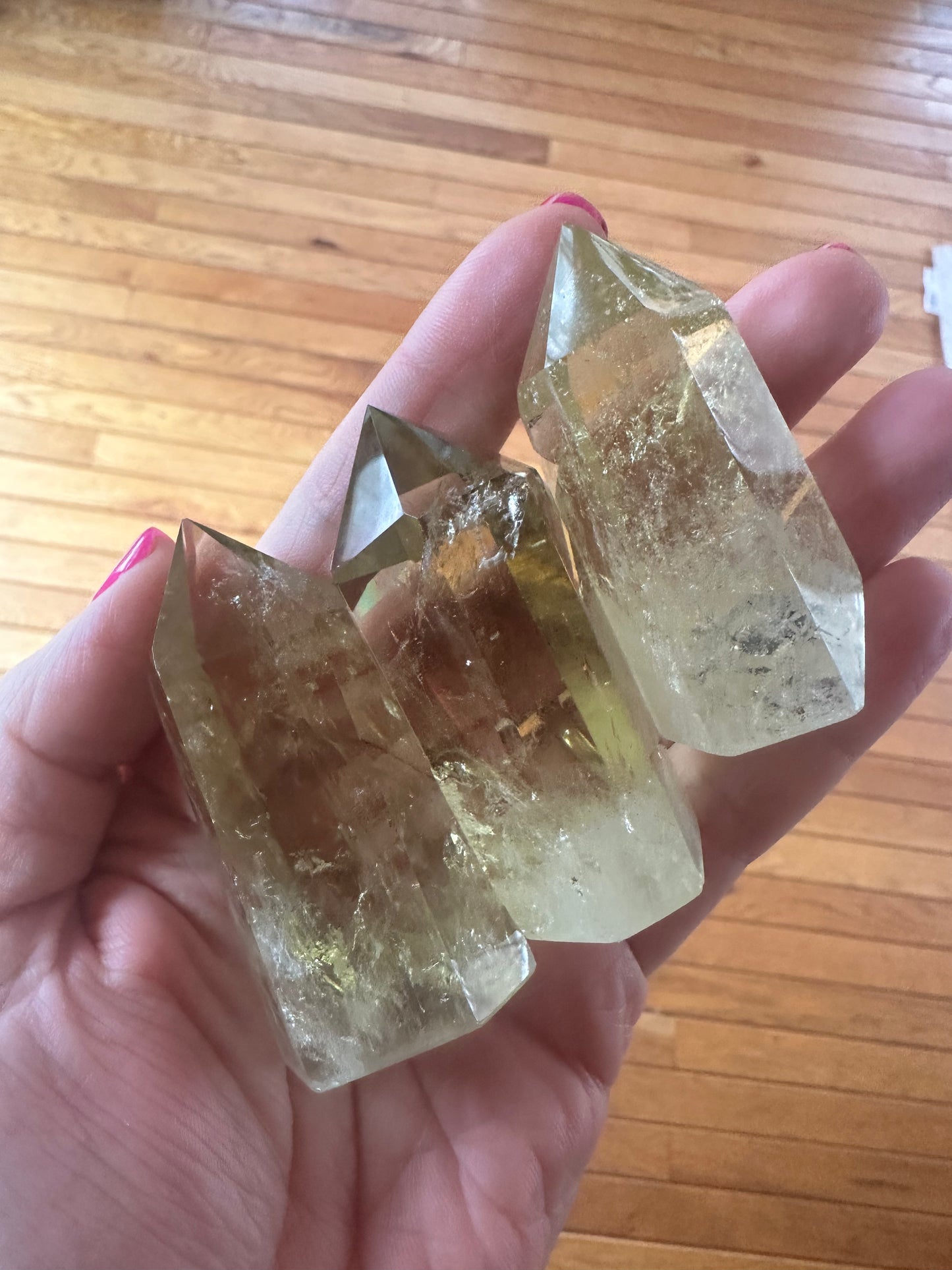 AAA Natural Brazilian Citrine Crystal Obelisk Tower Point