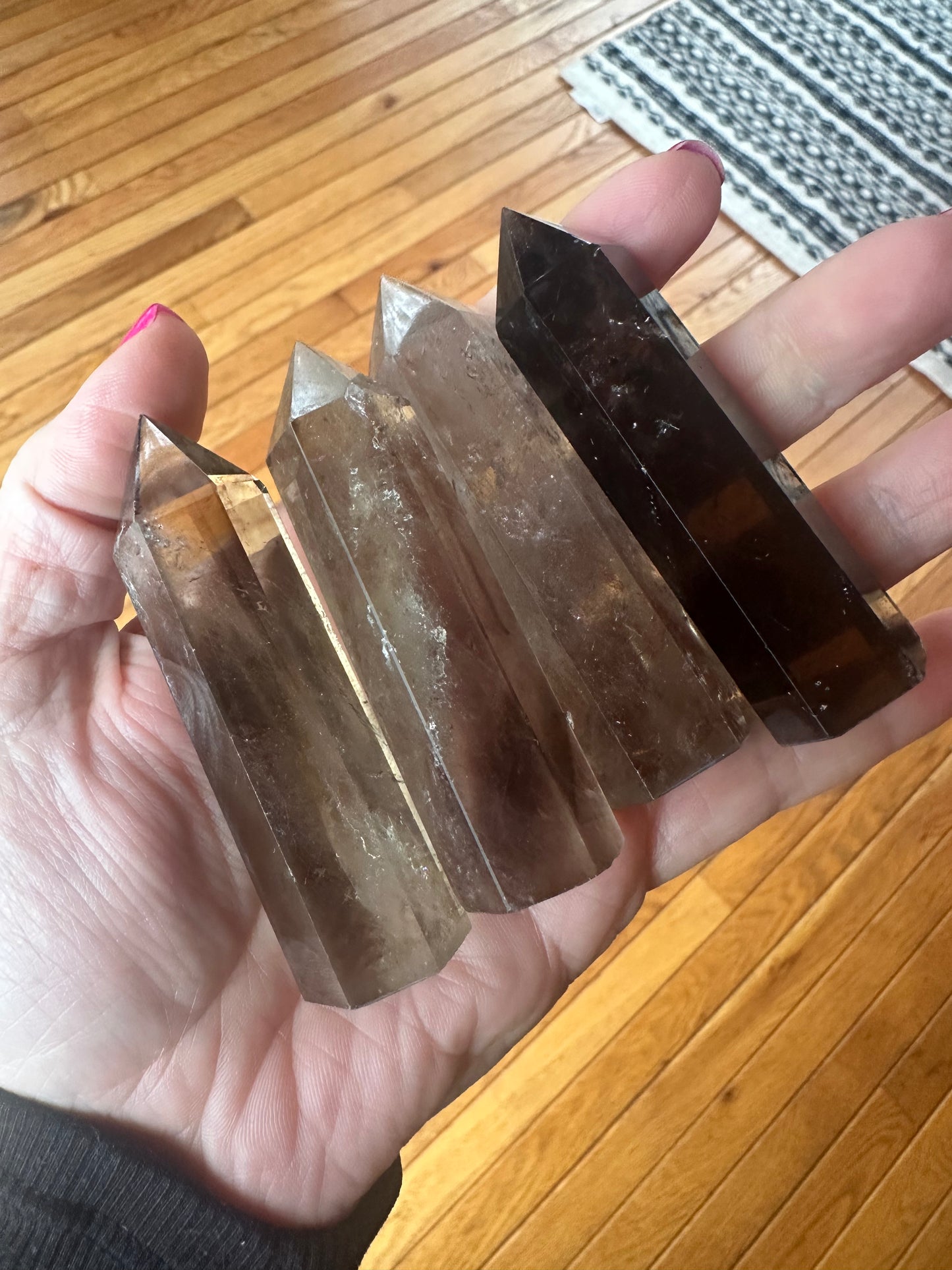 Smoky Quartz crystal Obelisk Tower Point Generator