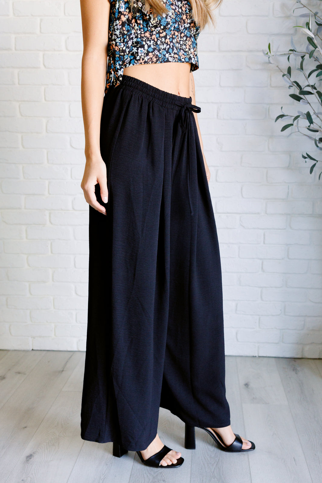 Flowy Drawstring Wide Leg Pants