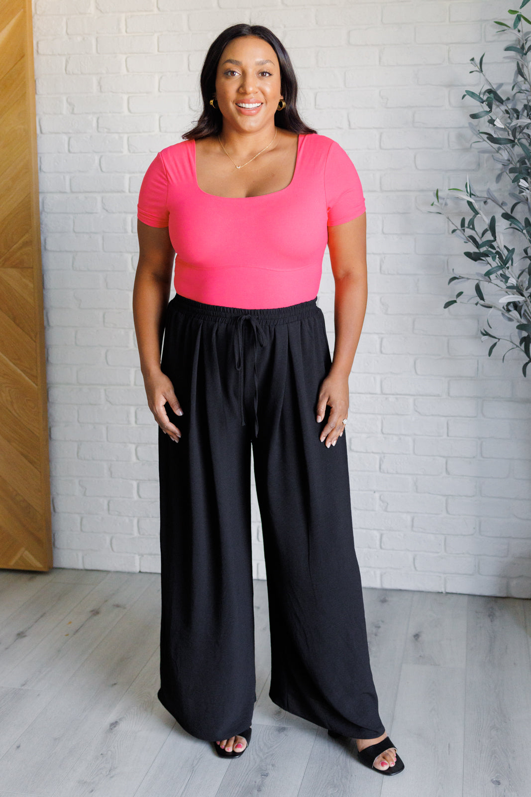 Flowy Drawstring Wide Leg Pants