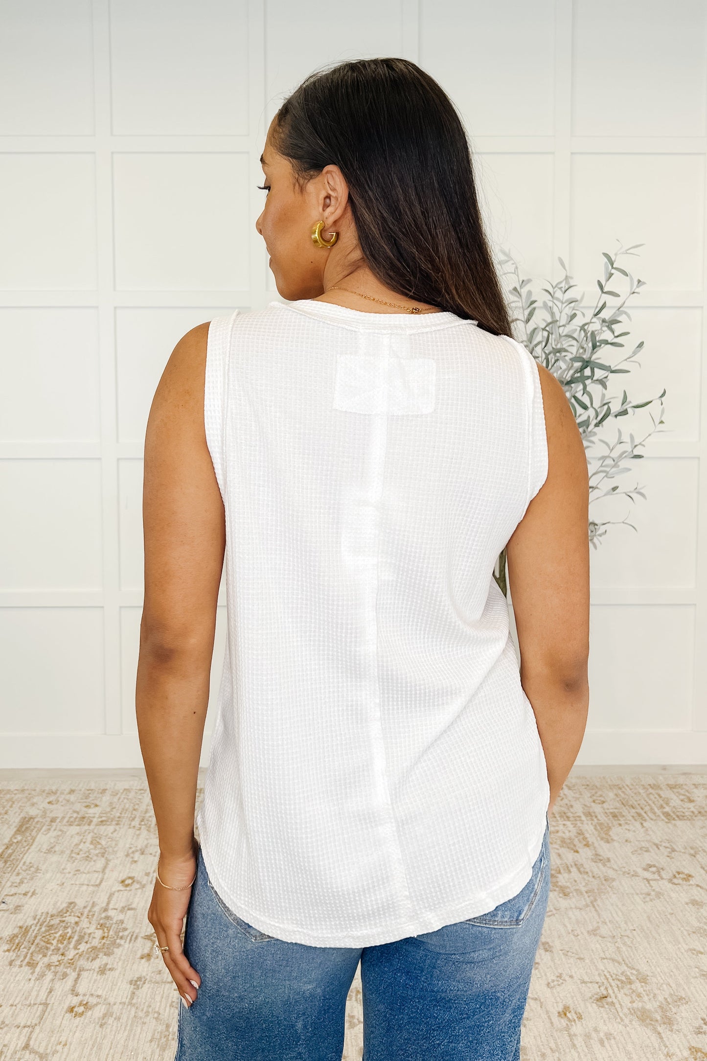 Round Neck Tank in Ivory