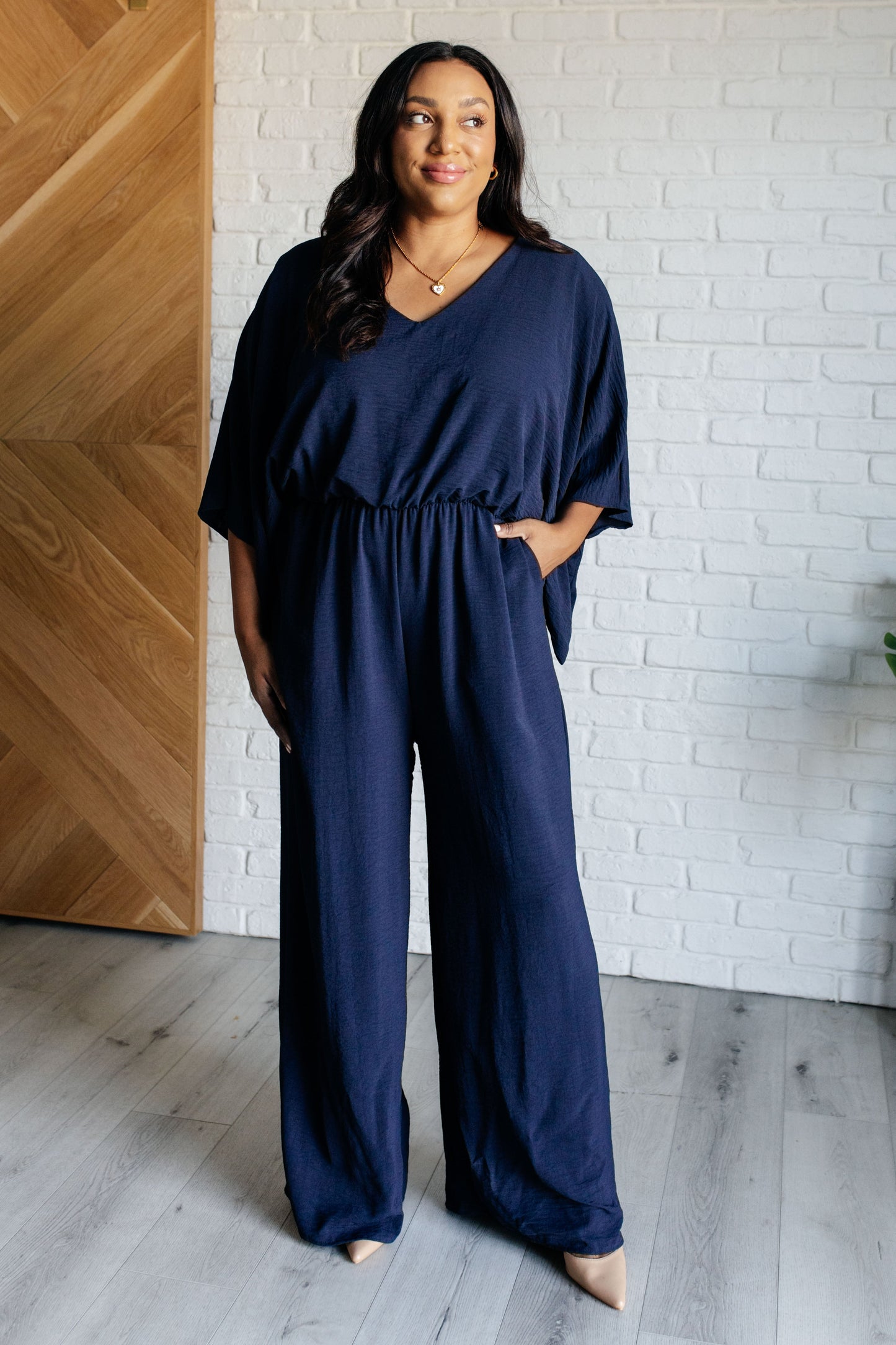 Crinkle Wide Leg Jumpsuit