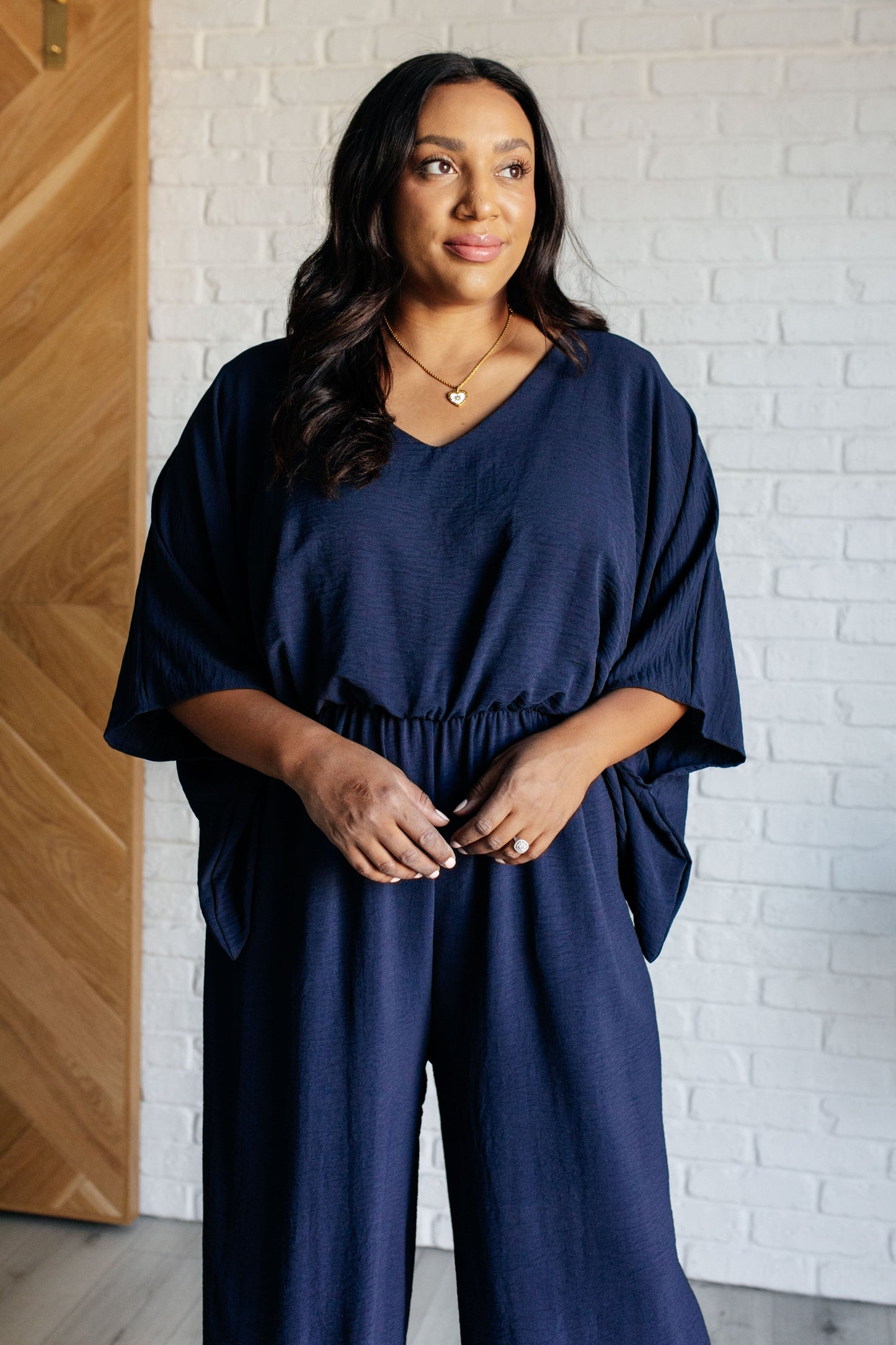 Crinkle Wide Leg Jumpsuit