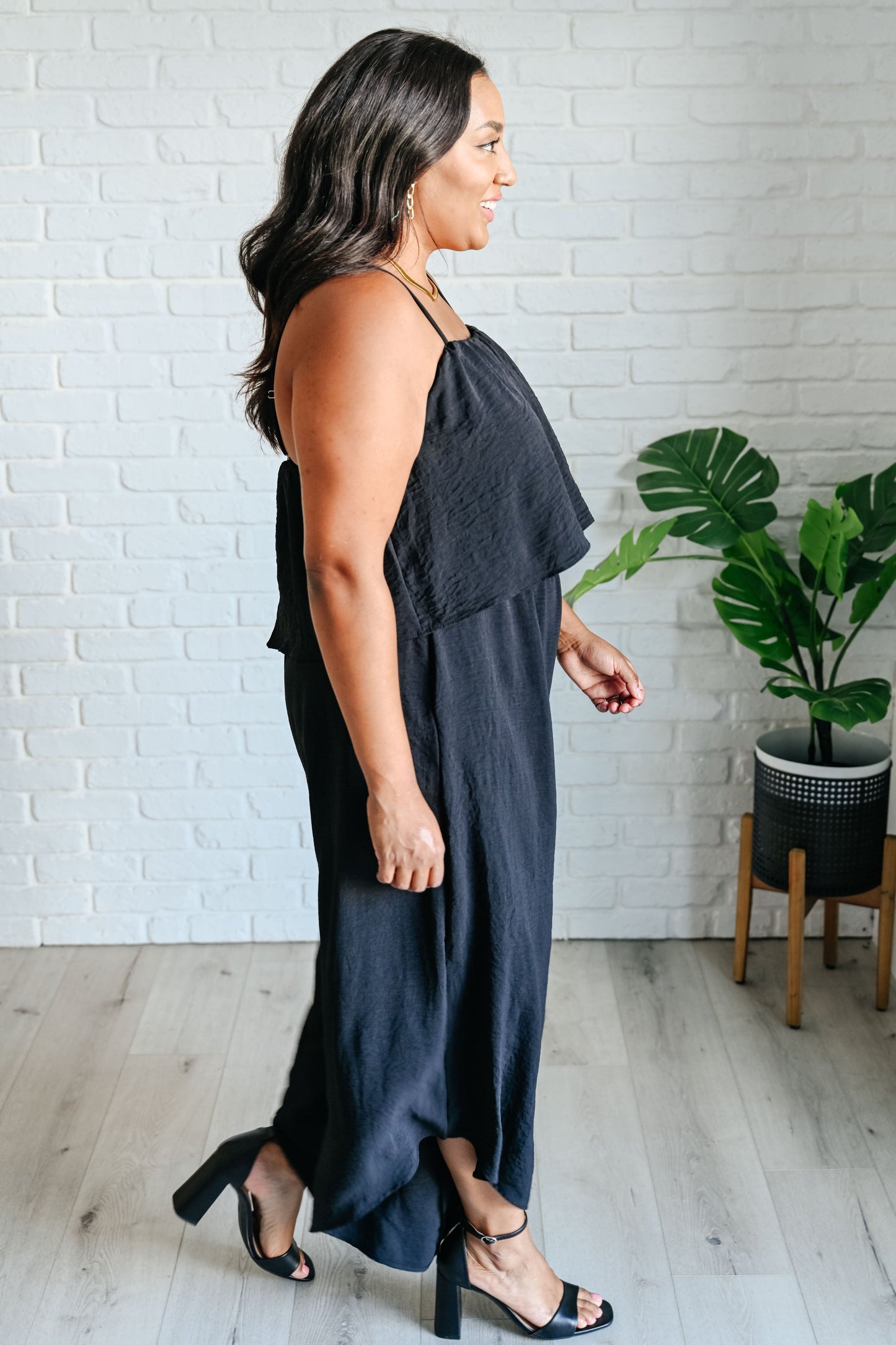 Tiered Spaghetti Strap Jumpsuit