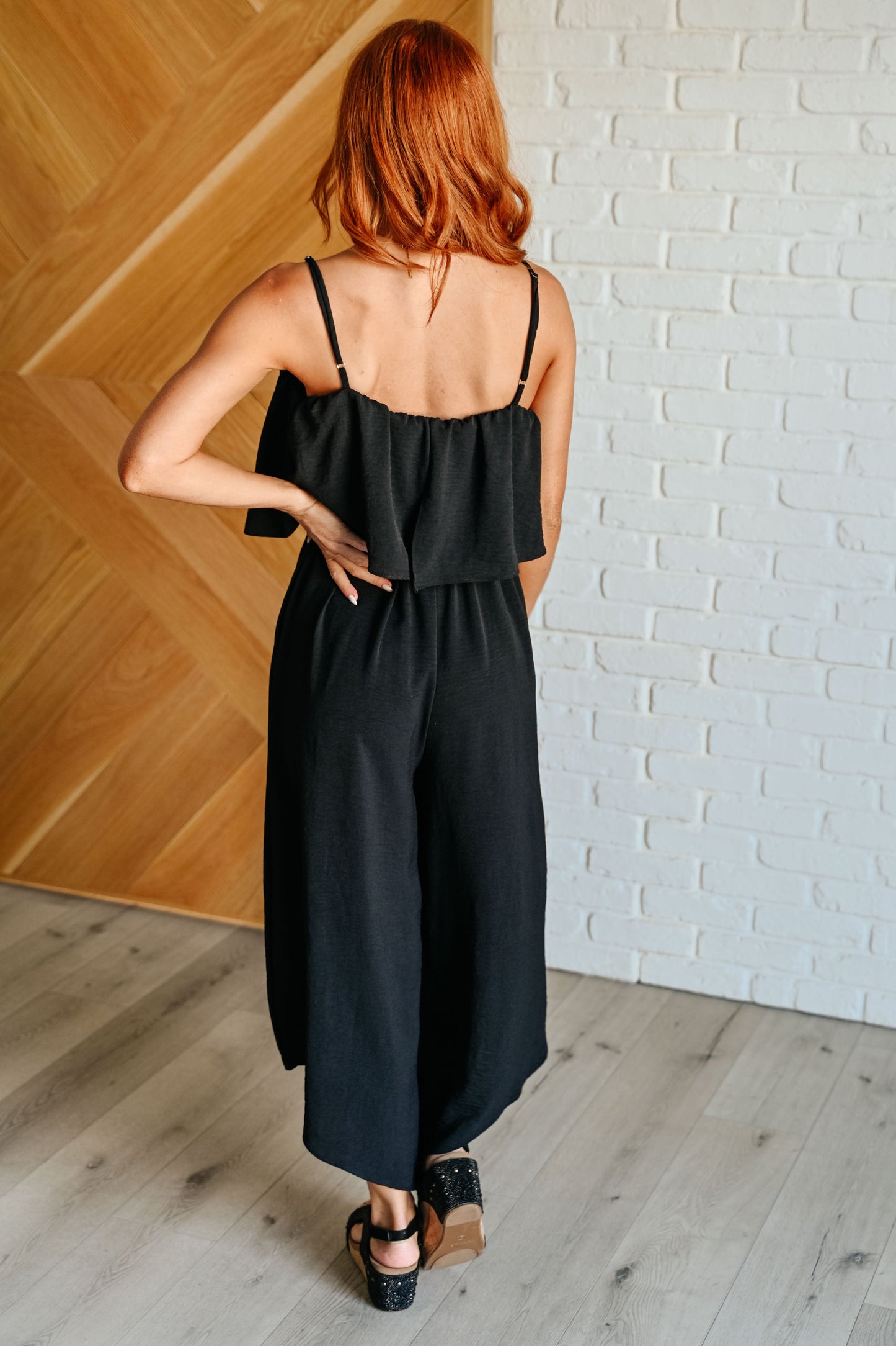 Tiered Spaghetti Strap Jumpsuit