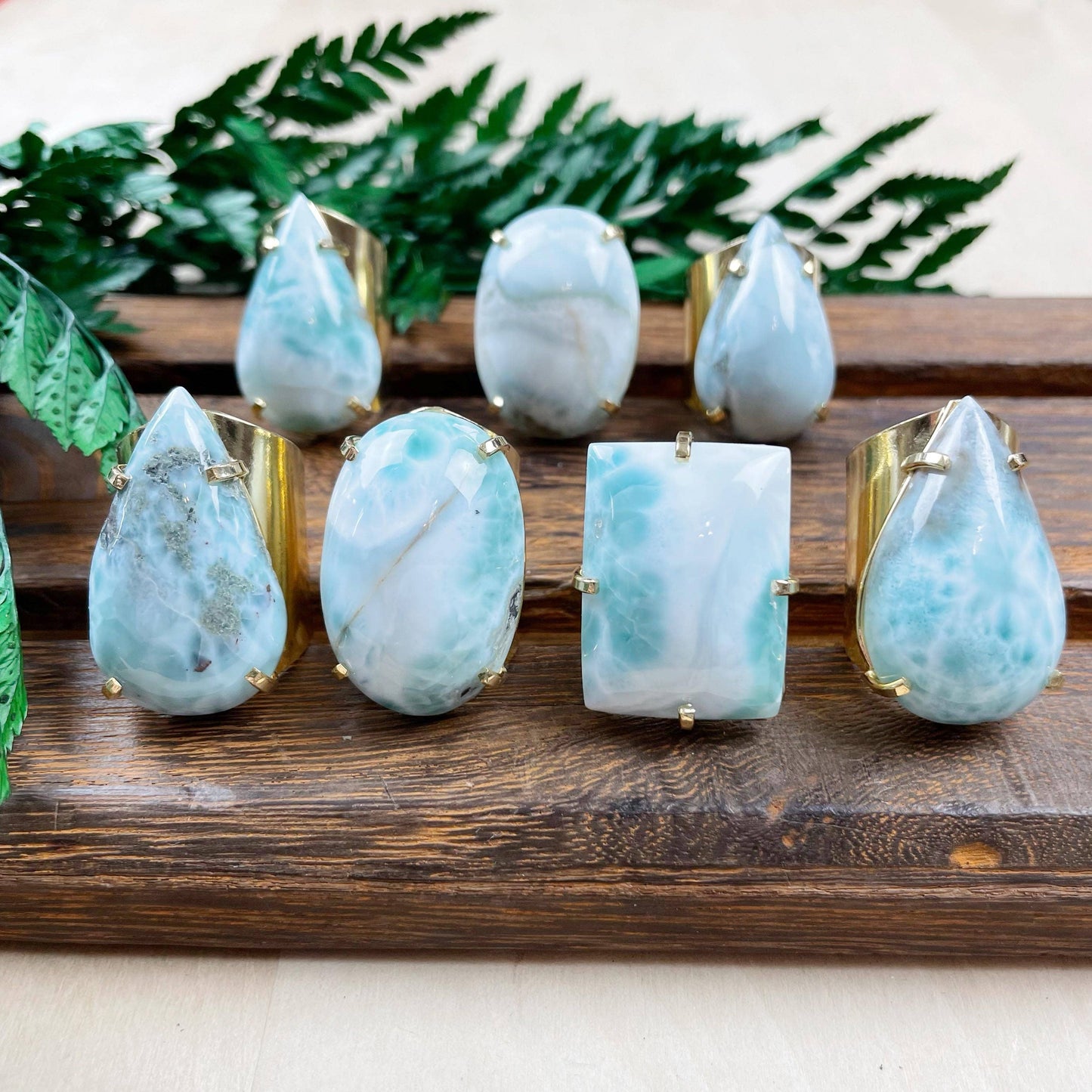 Larimar Shape Statement Cuff Ring