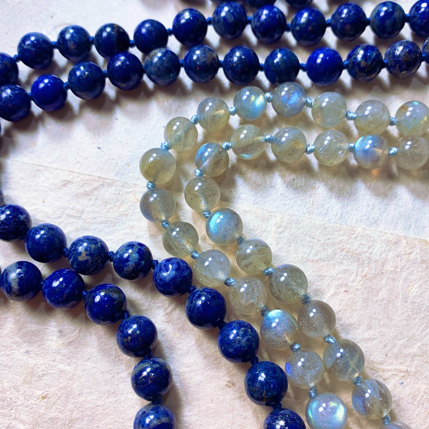 Quartz Crystal Power Necklace - Lapis Lazuli, Amethyst, Lava Stone