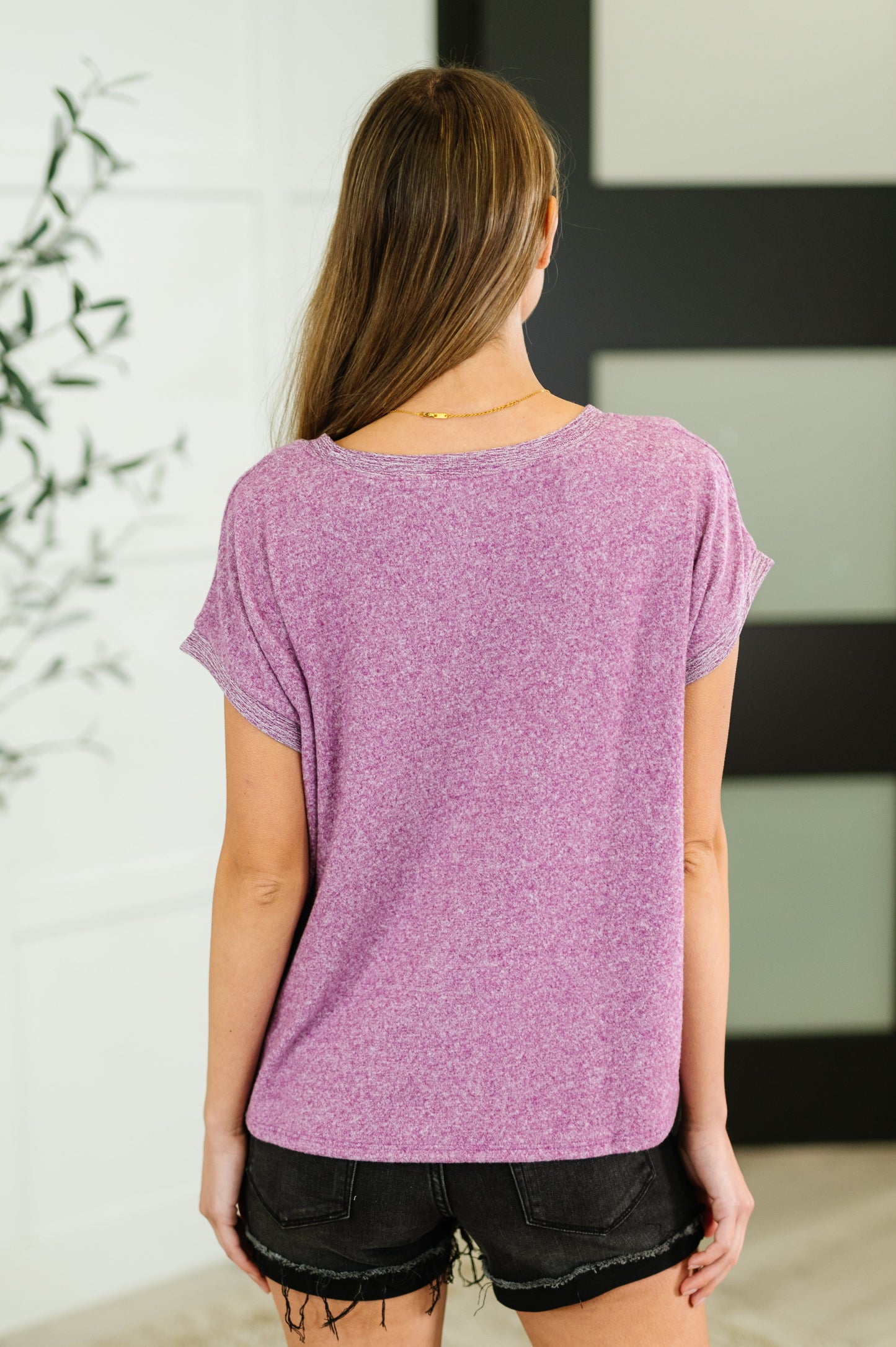 Basic Tee in Light Plum