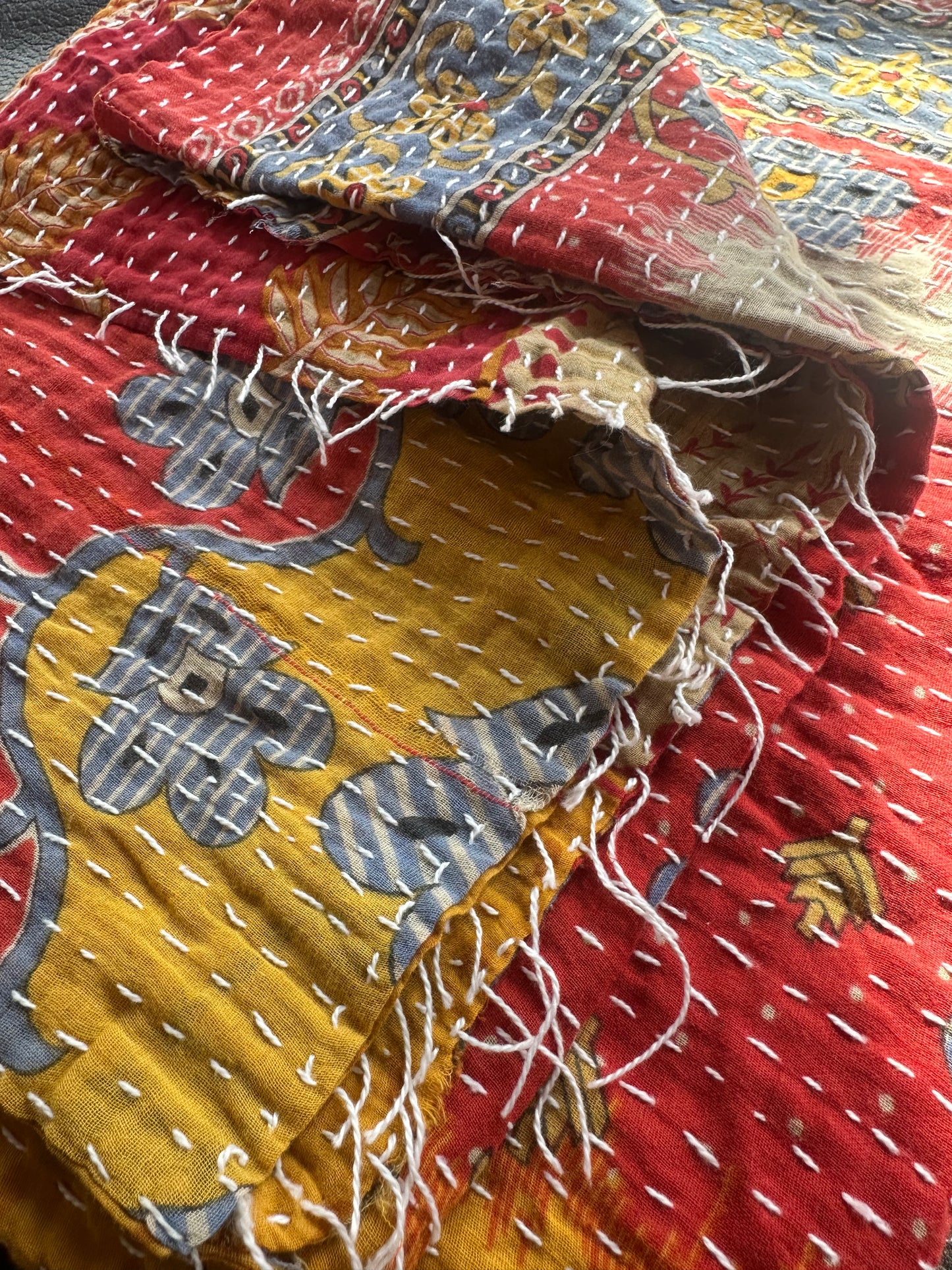Kantha Scarf  - Fair Trade from Recycled Saris