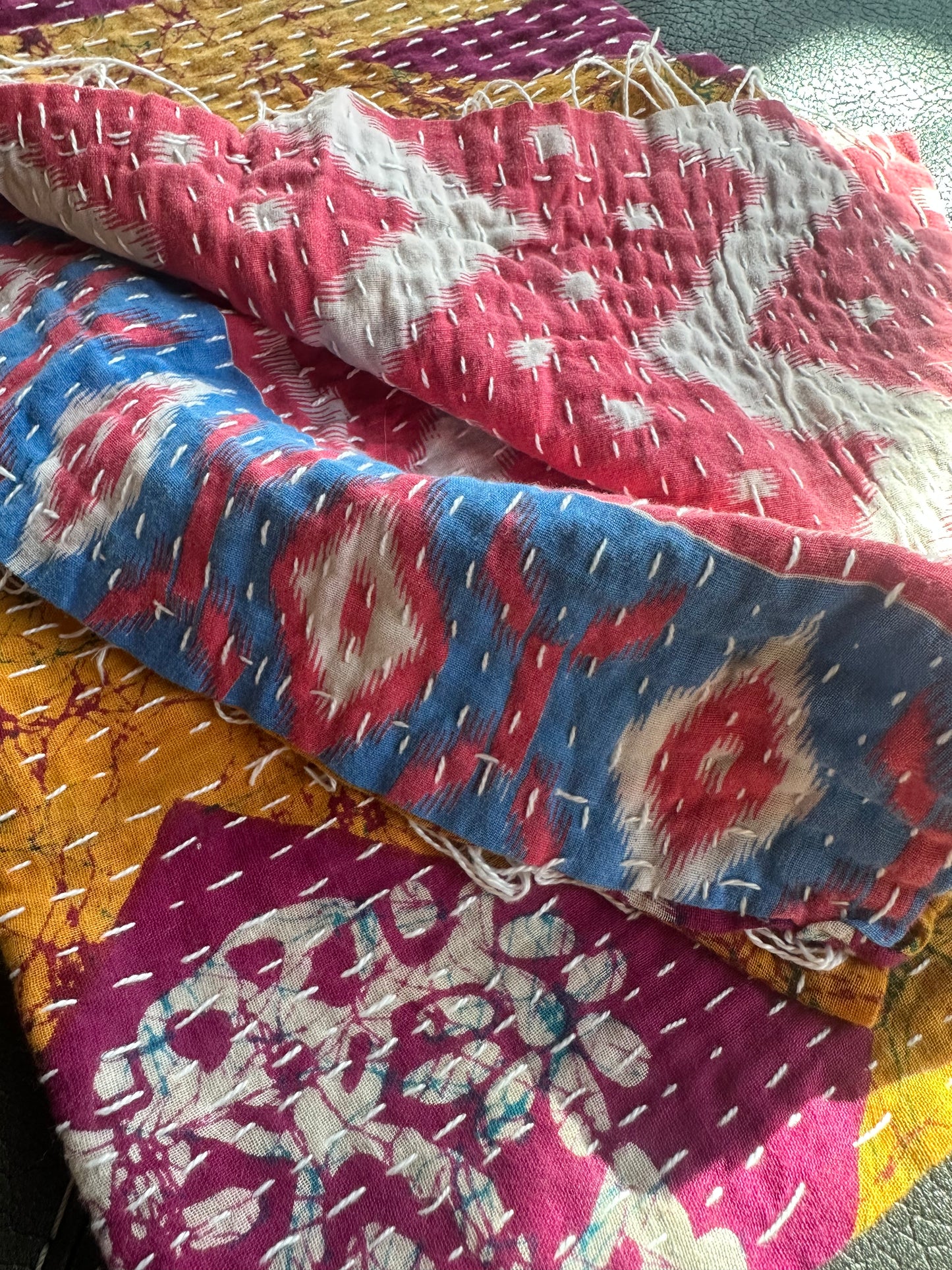 Kantha Scarf  - Fair Trade from Recycled Saris