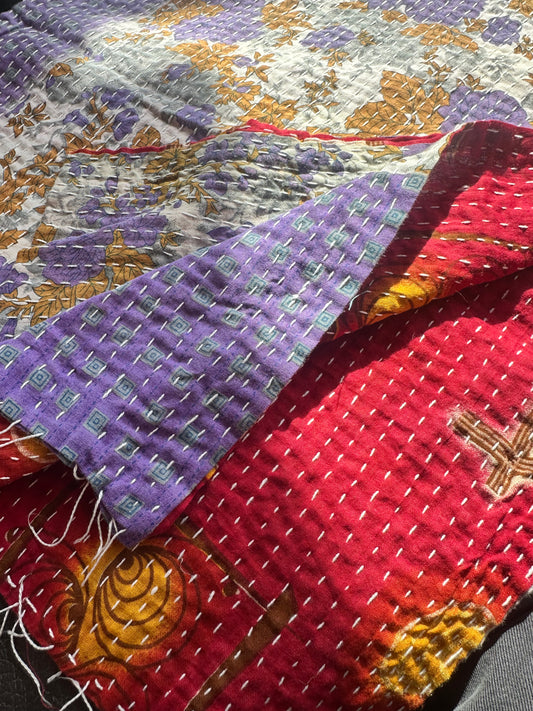 Kantha Scarf  - Fair Trade from Recycled Saris