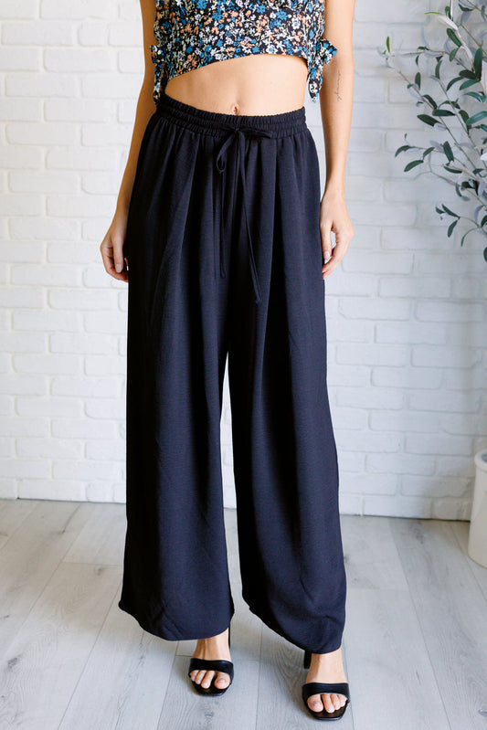 Flowy Drawstring Wide Leg Pants